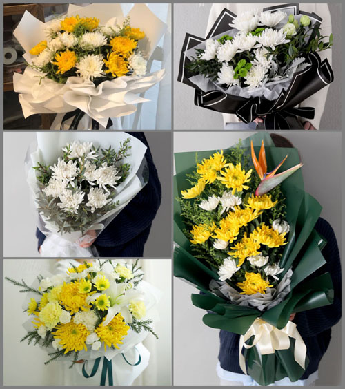 浙江省绍兴上虞区梁湖镇拗花山村白事花束代送
